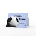 Blue Thanks Soccer Coach cards
