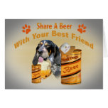 Blue Tick Bloodhound cards share beer