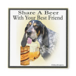 Blue Tick Bloodhound Shares A Beer Gifts Magnet