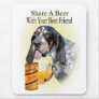 Blue Tick Bloodhound Shares A Beer Gifts Mousepads