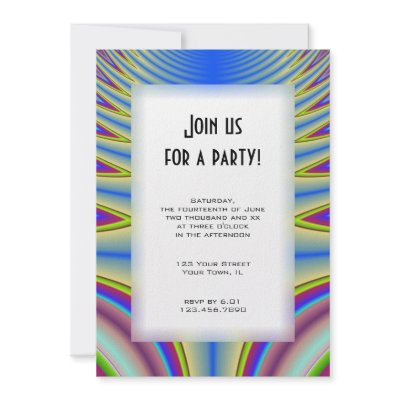 Blue Tie Dye All Purpose Party Invitation by loraseverson