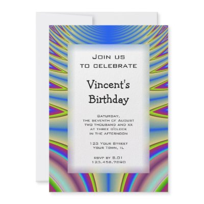 Blue Tie Dye Birthday Party Invitation by loraseverson
