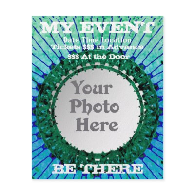 Blue Tiedye Photo Event Flyers by wingedturtle