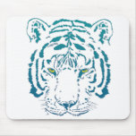 Blue Tiger eyes Mouse Pads