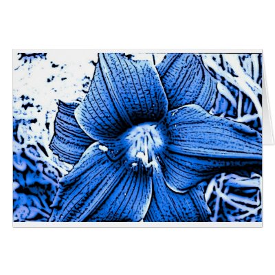 Blue Tigerlilly Greeting Card by Beela7