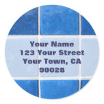 blue tile address labels