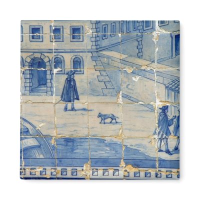 Blue tile refrigerator magnet by ribizlifozelek