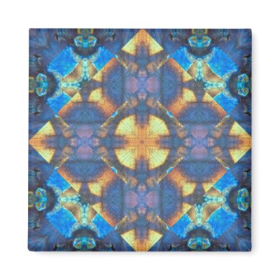 Blue Tile Magnets by naturetees