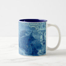 Blue tile mug