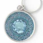Blue Topaz Key Chain