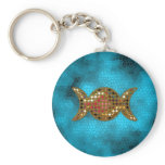 Blue Topaz Wicca Triple Goddess Key Fob Keychain