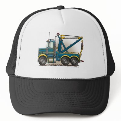 Blue Tow Truck Wrecker Hats by art1st