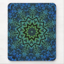 Blue Tranquillity Mandala mousepads