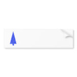 Blue Tree. Fir Evergreen Christmas Tree. Bumper Stickers