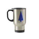 Blue Tree. Fir Evergreen Christmas Tree. Coffee Mugs