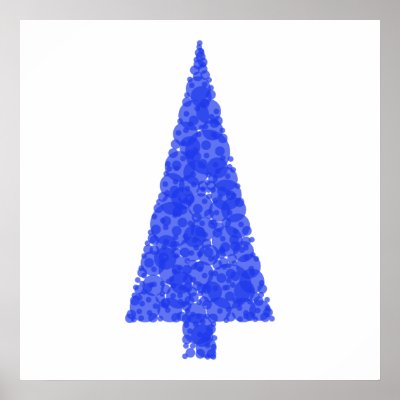 Blue Tree. Fir Evergreen Christmas Tree. Poster by Graphics_By_Metarla