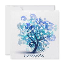 Blue Tree Personalised Invitation