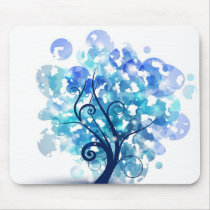 Blue Tree Mouse Mat
