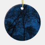 Blue Trees Christmas Ornaments