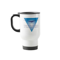 Blue Triangle Logo Travel Mug