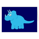 Blue Triceratops Dinosaur Cards