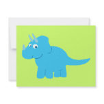 Blue Triceratops Dinosaur Personalized Invite