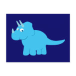 Blue Triceratops Dinosaur Postcards