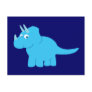 Blue Triceratops Dinosaur Postcards