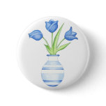 Blue Tulips Button