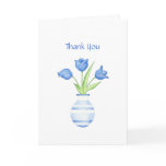 Blue Tulips Thank You Card