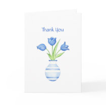 Blue Tulips Thank You Card