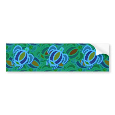 Blue Turtle Bumpersticker by wingedturtle