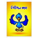 Blue twitter bird cards