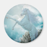 blue unicorn fridge magnet