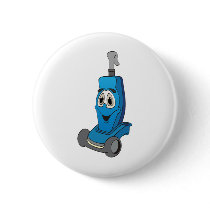 Blue Vacuum Cleaner Pinback Buttons