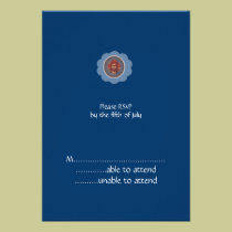 Blue Vaftisi RSVP invitations
