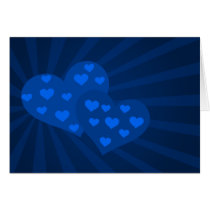 Blue Valentine Hearts Card