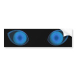 Blue Very Evil Eyes Bumper Sticker