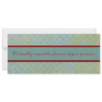 Blue Vintage Antique Diamond Net Invitations