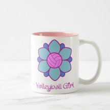 Blue Volleyball Girl Mug