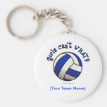 Blue Volleyball Key Chain