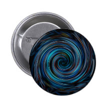 Blue Vortex Spiral Pinback Buttons