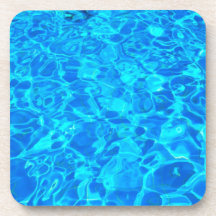 blue water background Cork Coaster