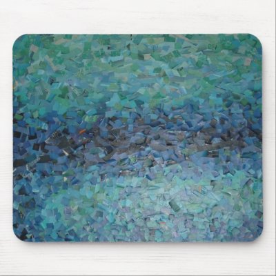 Blue Water Collage Mousepad by Jenlin01