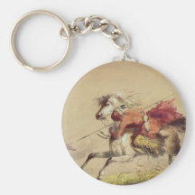 Blue Water Creek Battle By Alfred Jacob Miller Keychains