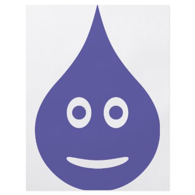 blue water drop icon custom flyer by TomaniacLines