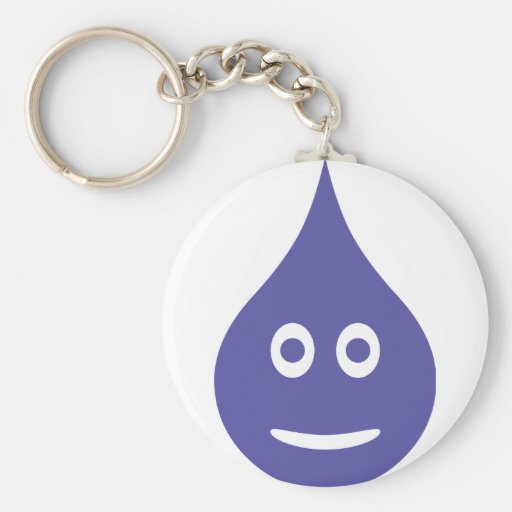 blue water drop icon keychain