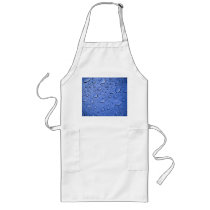 Blue Water Droplets Textured Apron