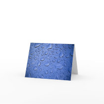 Blue Water Droplets Textured Card