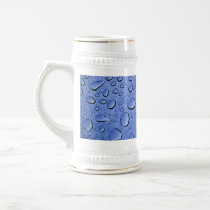 Blue Water Droplets Textured Coffee Mug